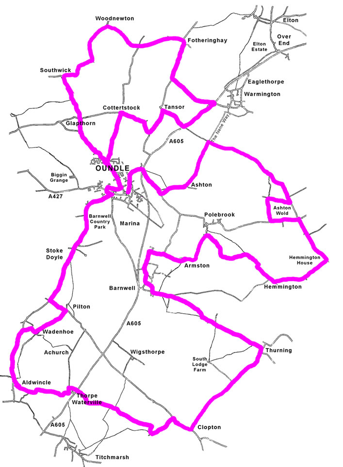 Oundle Pilgrimage Map